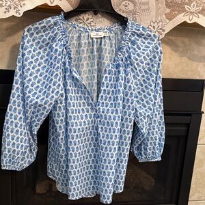 Vineyard Vines Blue Patterned Blouse